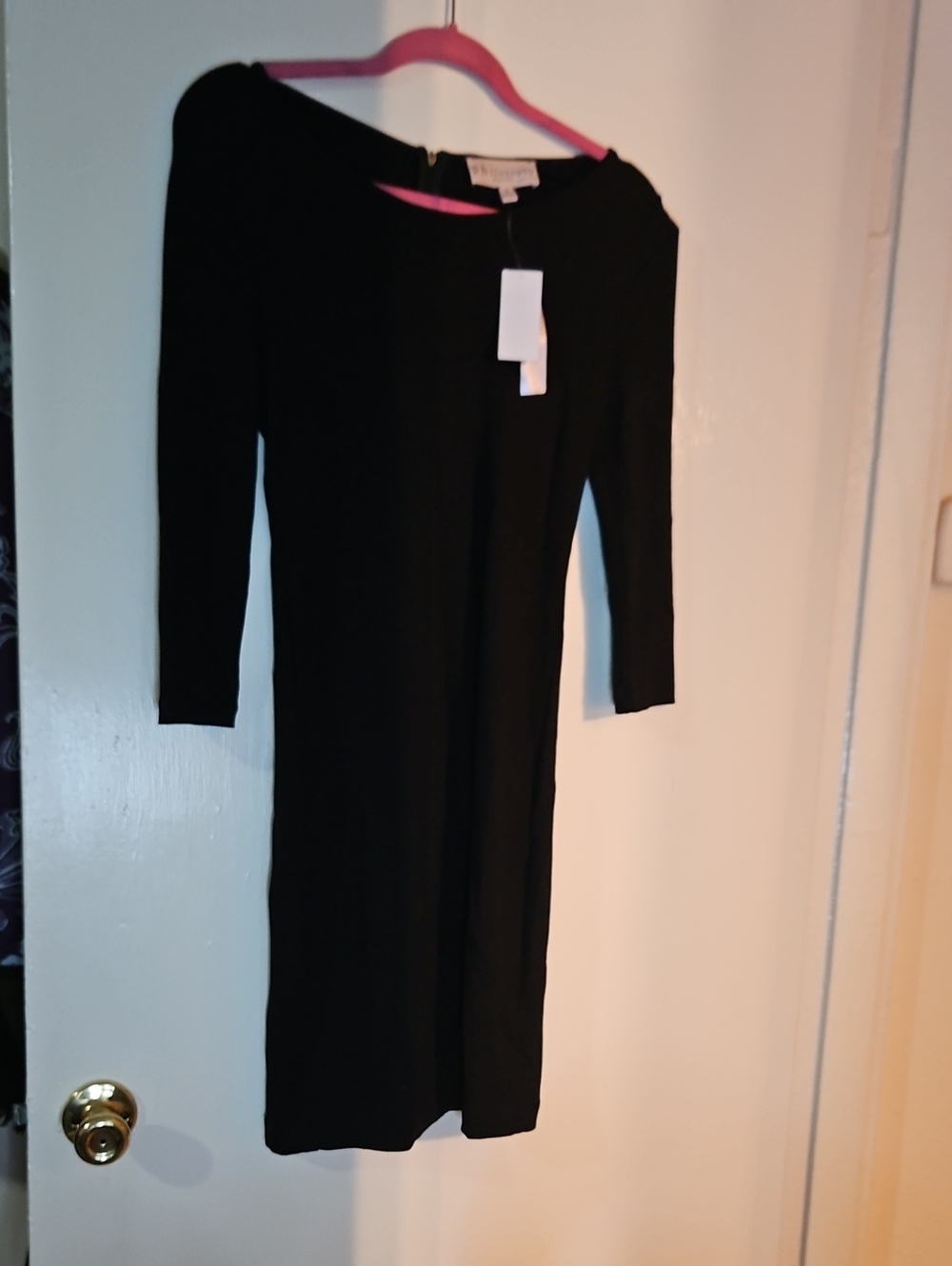 Philosophy Black Long-Sleeve Midi Dress